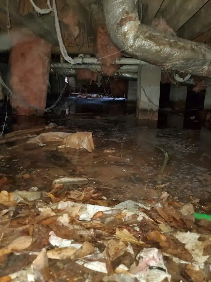 Crawl space flood assessment for Commercial Water Damage Restoration in Brigantine
