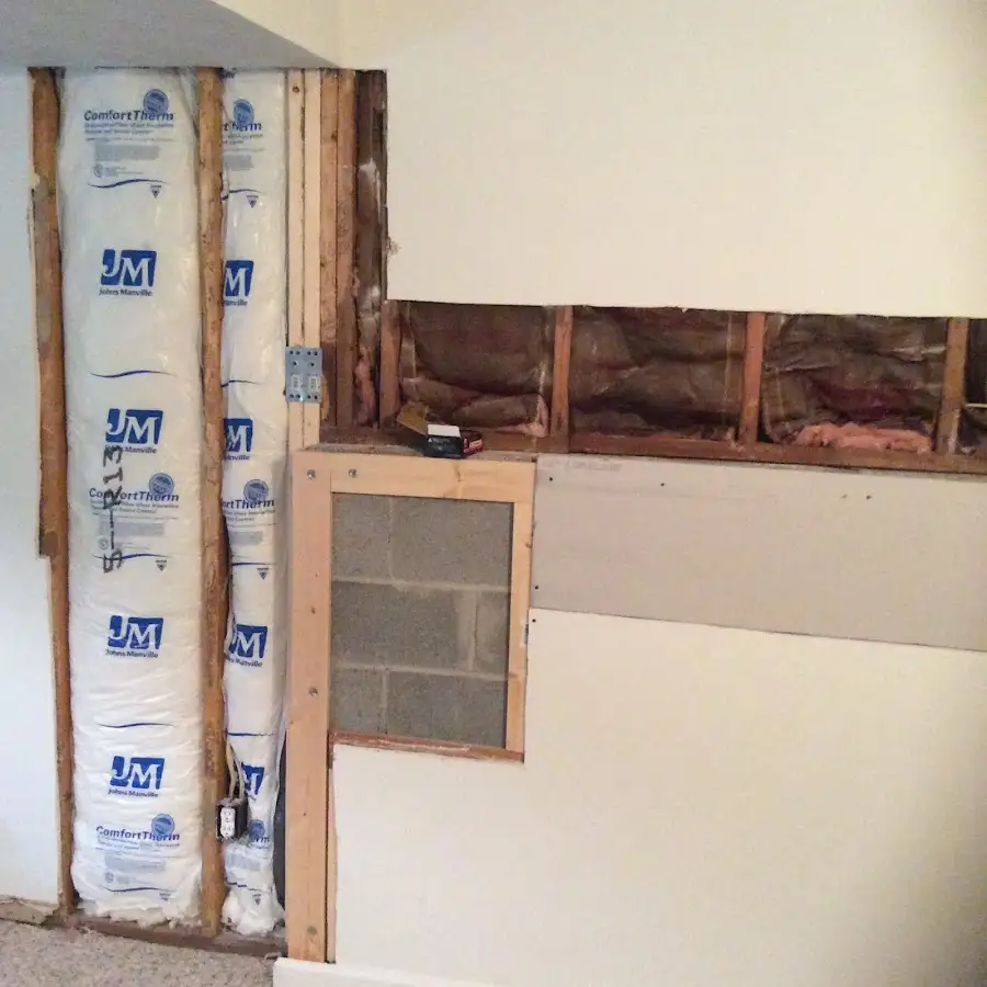 Wall insulation replacement during Contents Cleaning & Restoration in Brigantine